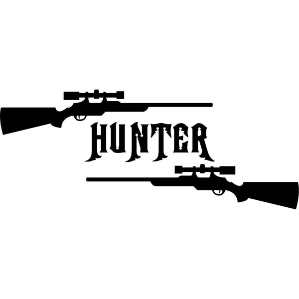 18X7.2CM GUN HUNTER Hunting Deer Buck Rifle Car Truck Vinyl Decal Sticker Car-styling S8-0094