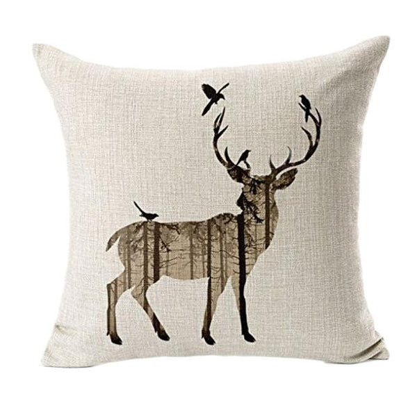 Deer Sofa Bed Home Decor Pillow Case Cushion Cover