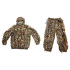 Camouflage Leafy Hunting Suit Jacket Pants Bionic Warrior Ghillie Suit for Hunting Games