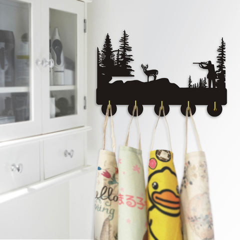 1Piece Hunting Man Cave Rustic Hooks Wall Door Clothes Coat Hat Hanger Whitetail Deer Kitchen Bathroom Animals Towel Hooks