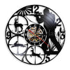 1Piece Hunter Hunting Wild Animals Vinyl Record Wall Clock Outdoor Deer Black Hanging Wall Clock Wall Hanging Home Decor Art
