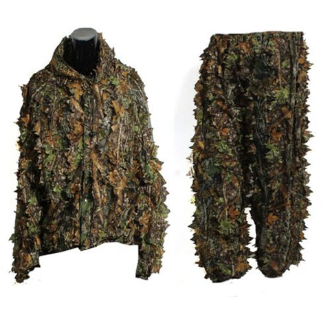 Super sell-3D Leaf Adults Ghillie Suit Woodland Camo/Camouflage Hunting Deer Stalking in