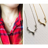 Deer Antler Necklaces Dainty Silver Deer Jewelry Hunting Necklace For Femme Jewelry Kolye Collier Graduation Christmas Gift 2018