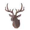 Wall Mounted Deer Head Art Plaque Hunt Sculpture As Faux Taxidermy Home Wall Hanging Wood Craft Elk Sculpture Decor #E
