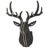Wall Mounted Deer Head Art Plaque Hunt Sculpture As Faux Taxidermy Home Wall Hanging Wood Craft Elk Sculpture Decor #E