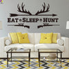 Eat Sleep Hunt Quote Wall Sticker Living Room Rifles Racks Deer Bow Hunting Wall Decal Bedroom Kids Room Vinyl Home Decor Art